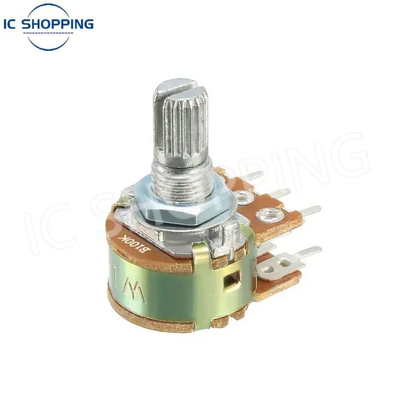 50PCS WH148 Double Linked Potentiometer  with Cap B1K 2K 5K 10K 20K 50K 100K 500K 1M Handle Length 15mm Adjustable Resistance