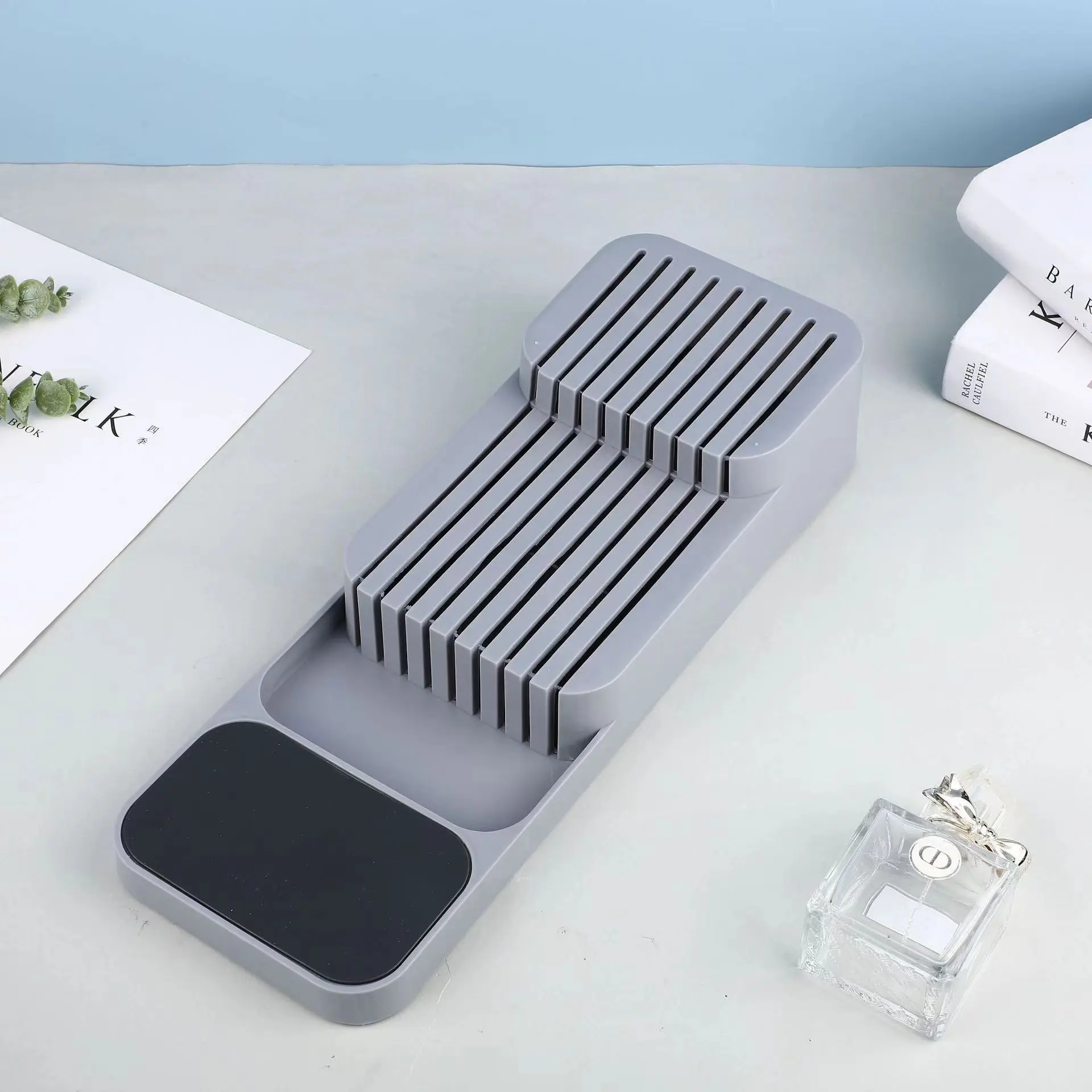 

Storage and Drawer Organizer Knife Storage Box Kitchen Drawer Cutlery Storage Tray Knife Holder Organizer Knife