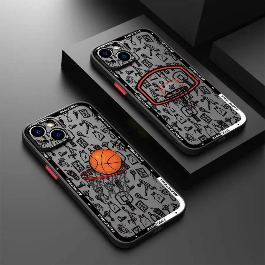 Basketball-Kunst-TPU-Schutzhülle für Apple iPhone 14 13 Pro XR 7 8 SE 16e 11 Pro Max XS X SE 12 Mini 11 16 Pro 15 Pro Max 14 Pro 11