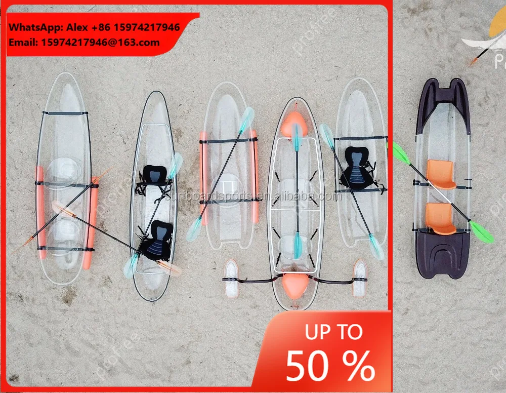 Pc Rowing Boat Manufacture Large Plastic Boat 2 Person Clear Plastic Boat