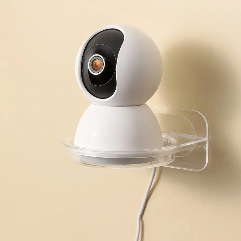 Mini Wall-Mounted Security Surveillance Camera Stand Self-Adhesive Traceless Camera Holder Punch-Free Camera Wall Shelf