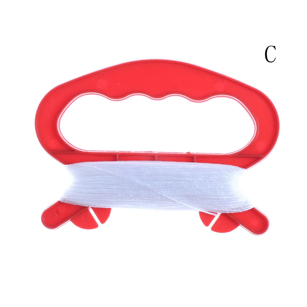 Kids Outdoor Sports White Flying Kite String Line D Shape Winder Board Tool