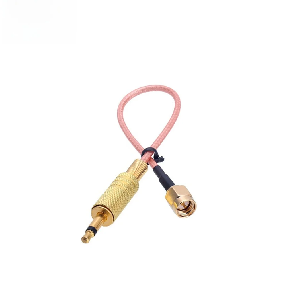 For SMA Male and 3.5mm Audio Connector Adapter with RG316 Shielding for Low-Noise Signal Transfer in Diagnostic Tools