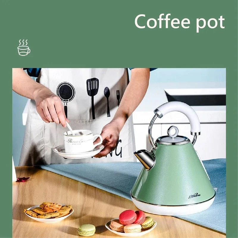 1800ml Electric Kettle 304 Stainless Steel Tea/Coffee Pot 1800W Fast Kettle Automatic Power Off suitable For Home/Office 220V