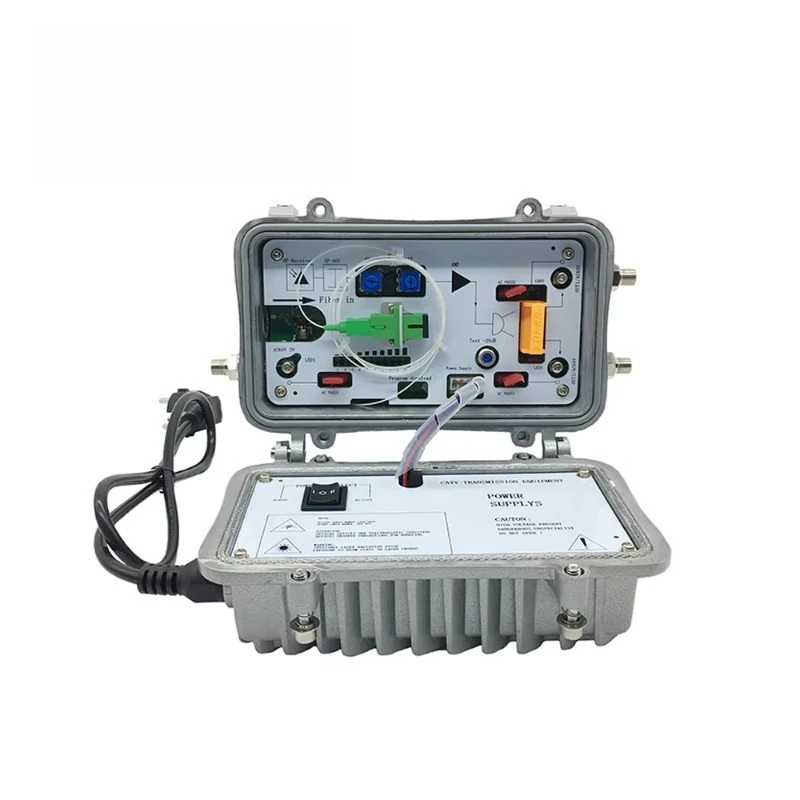FTTH 2 Output Optical Node with AGC 60V/220V Outdoor CATV Passive WDM Optical Receiver