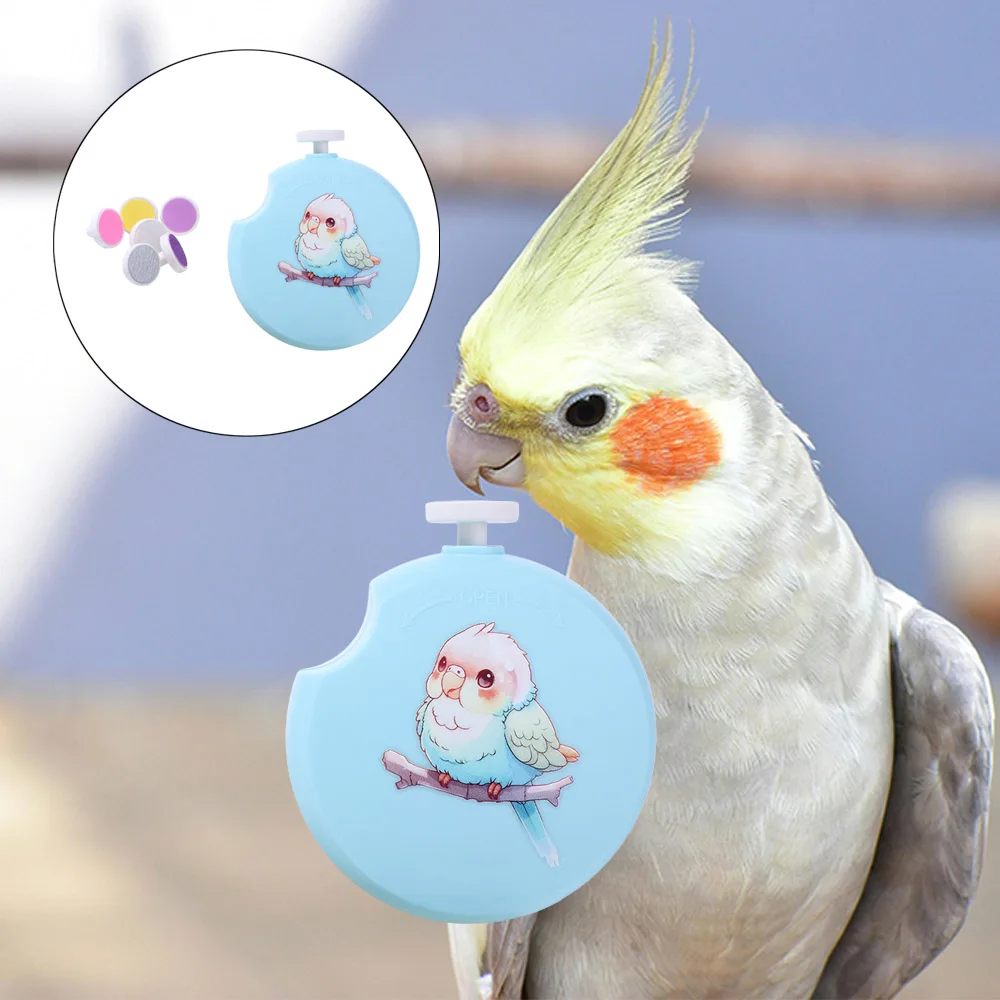 

Low Noise Electric Parrot Nail Trimmer Mini Round Bird Nail Cutter with 6 Grinding Heads Parrot Beak Grinder