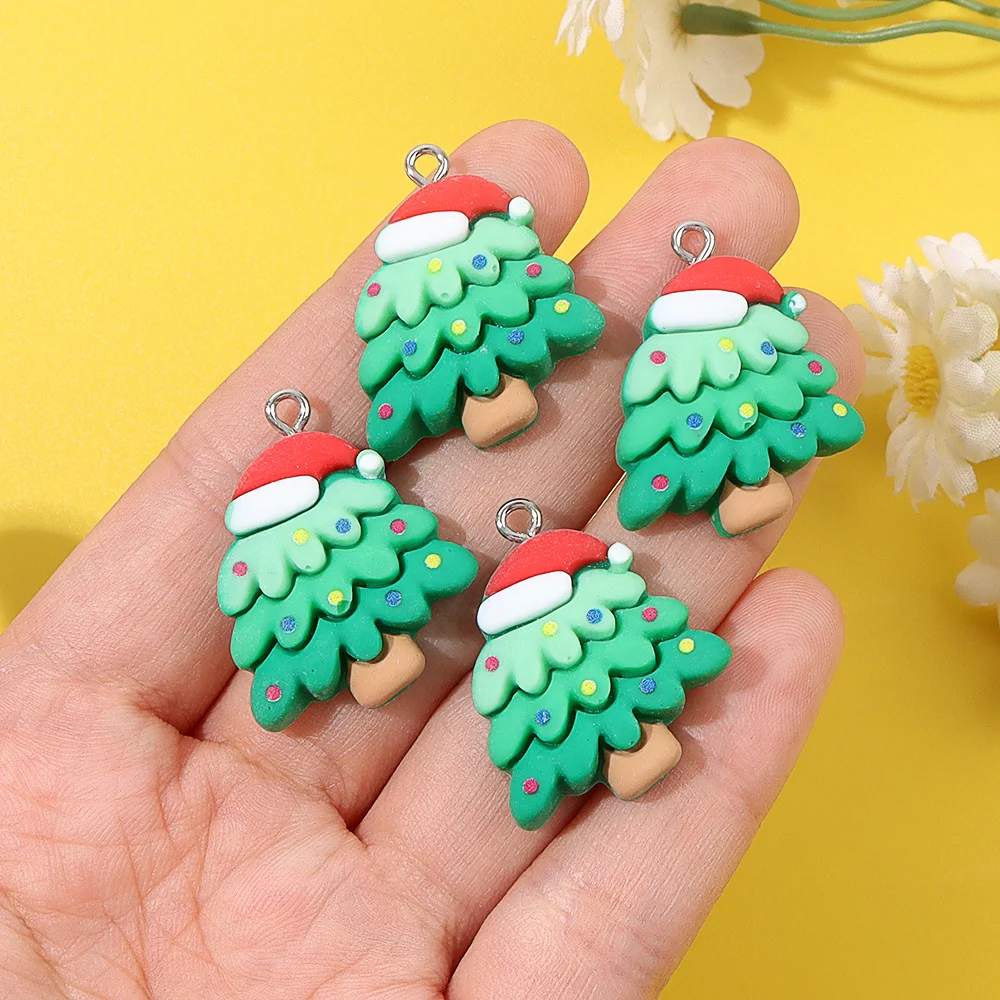 3/12/21 Resin Christmas Tree Pendant Fashionable Christmas Theme Pendant Used for DIY Jewelry Pendant Decoration Accessories