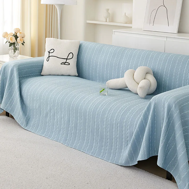 

Luxury Ice Bean Cooling Sofa Towel Nordic Solid Skin-Friendly Sofa Protector Summer Easy-Care Couch Slipcover for Living Room