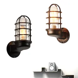 Retro Glass Wall Light Industrial Outdoor Indoor Waterproof LED Wall Lamp Loft Aisle Patio Porch Bar Cafe Decora Lighting Lustre
