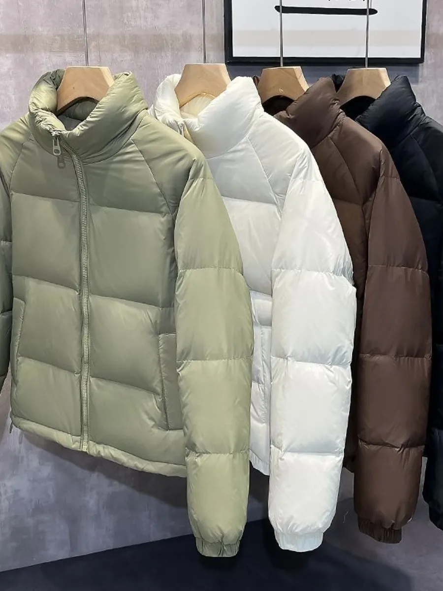 

Новая зимняя пуховая куртка Ex Thiened Loose 2025 в корейском стиле, утепленное пальто-бомбер для пар, повседневное длинное пальто-свитер