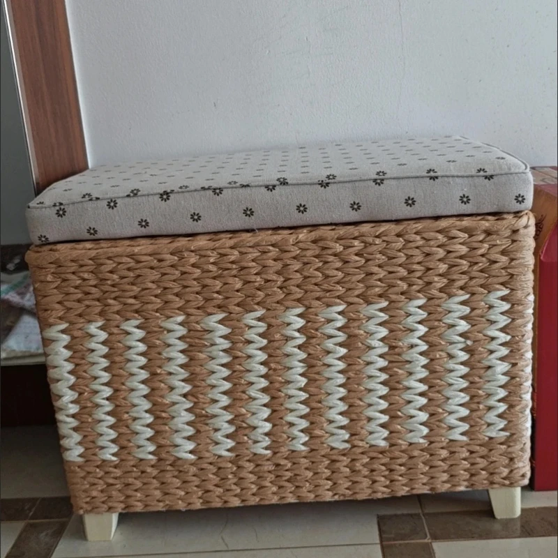

Ручная работа для хранения османской скамейки, полка для обуви, табурет, винтажный домашний органайзер, ящик для хранения сидений с подушкой, подставка для ног в деревенском стиле