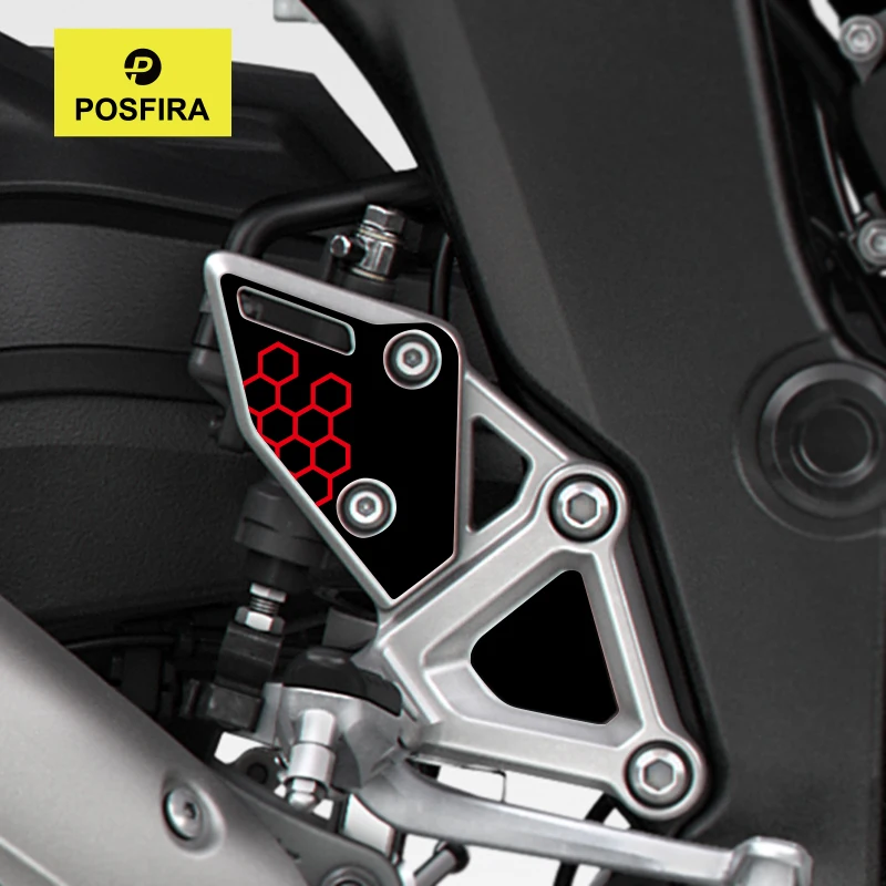 

POSFIRA Motorcycle Footrest Side Panel Sticker Vinyl Decals for Honda CB 1000 Hornet CB1000 SP 2025 Pedal Heel Decor Accessories