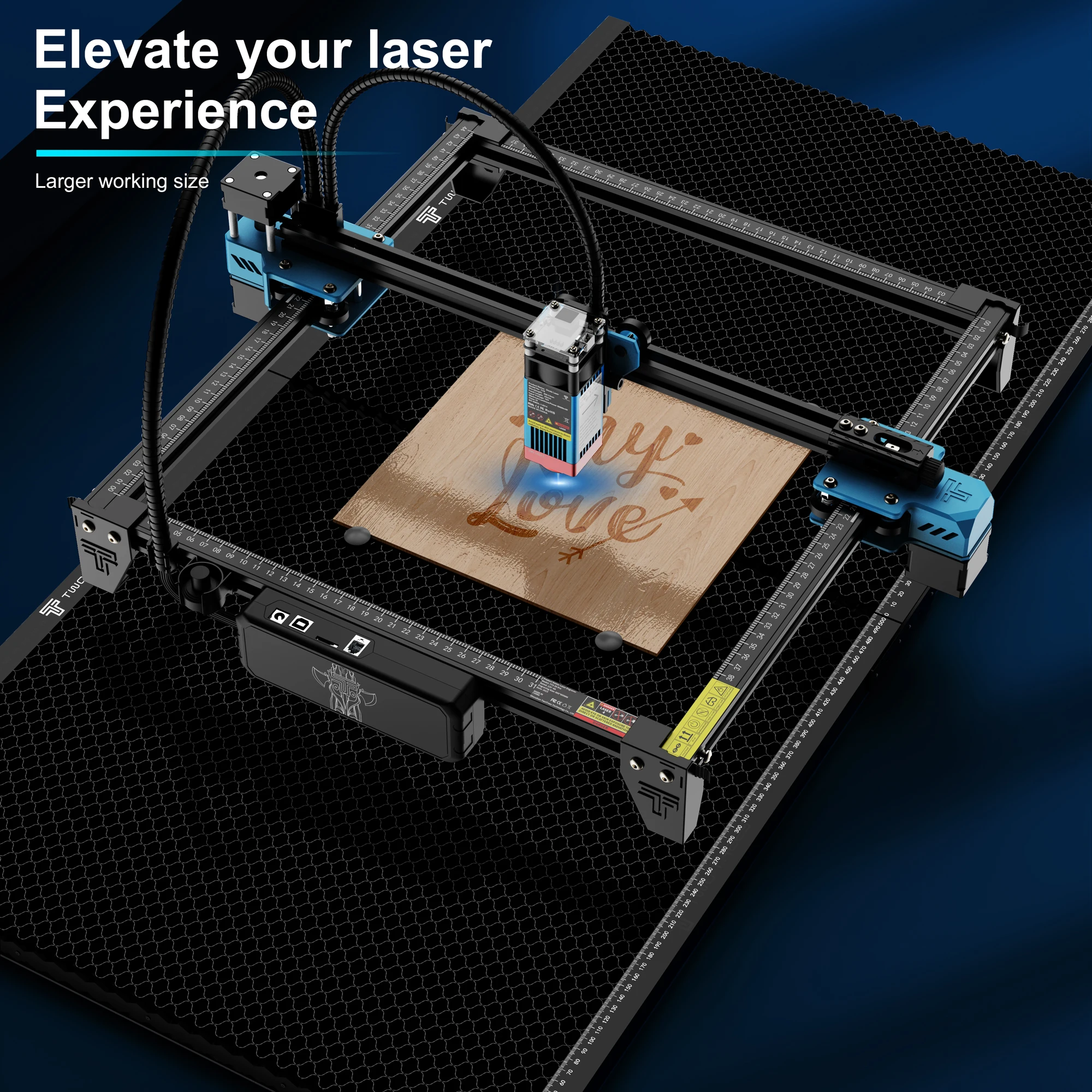 COOLOOK-Atualizado Spliceable Honeycomb Laser Bed, mesa de trabalho grande, corte a laser Co2, máquina de gravação a laser