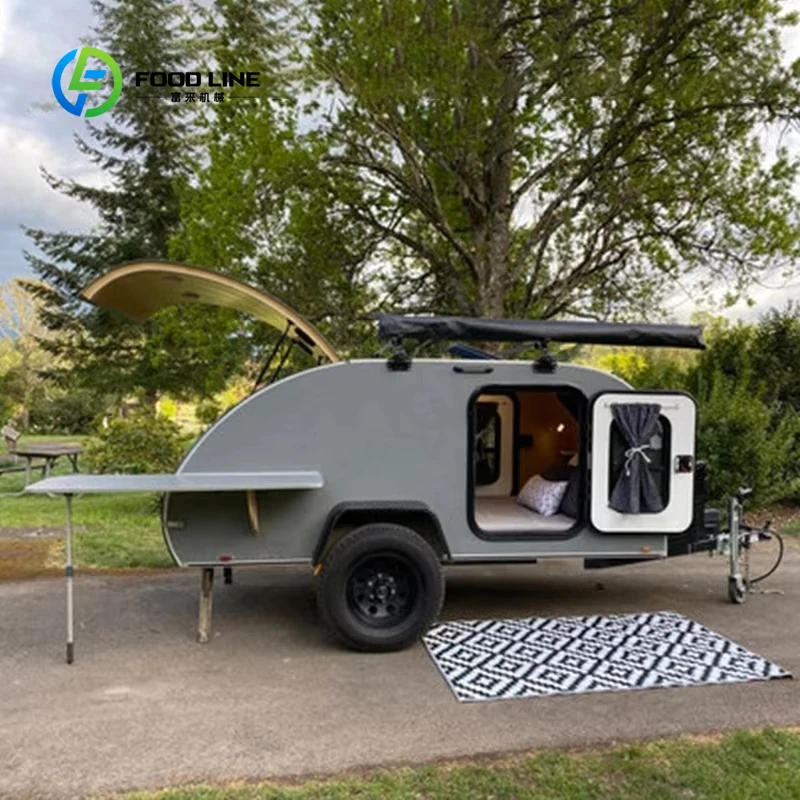 Slide-out Teardrop Camper Customized Factory Mini Off-road Trailer Weather Resistant Outdoor Camping Travel Trailer Top Choice