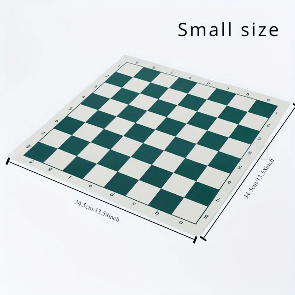 Foldable International Faux Leather Chessboard for International Checkers (Pieces Not Included)