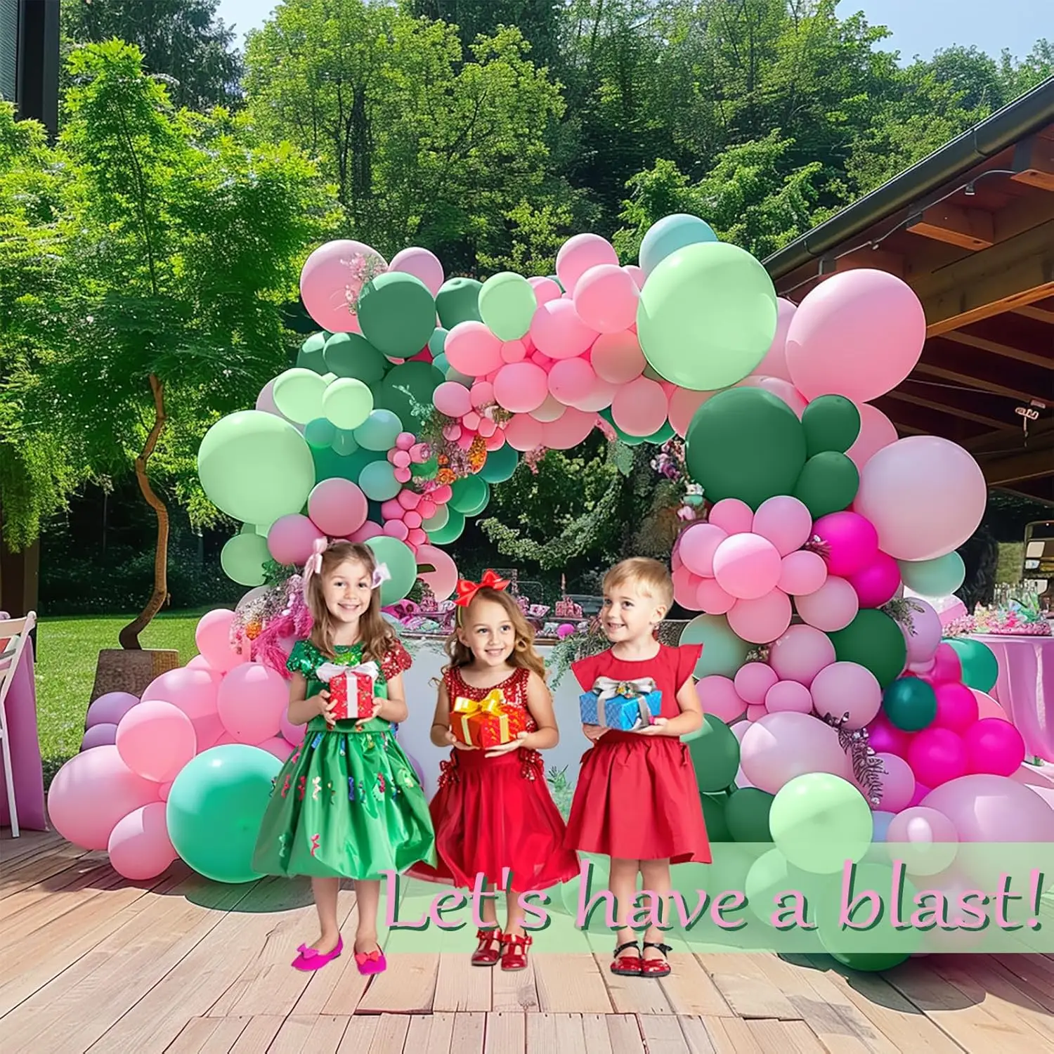 107 шт. ярко-розовые зеленые в – обзор и цена Balloon Arch Kit