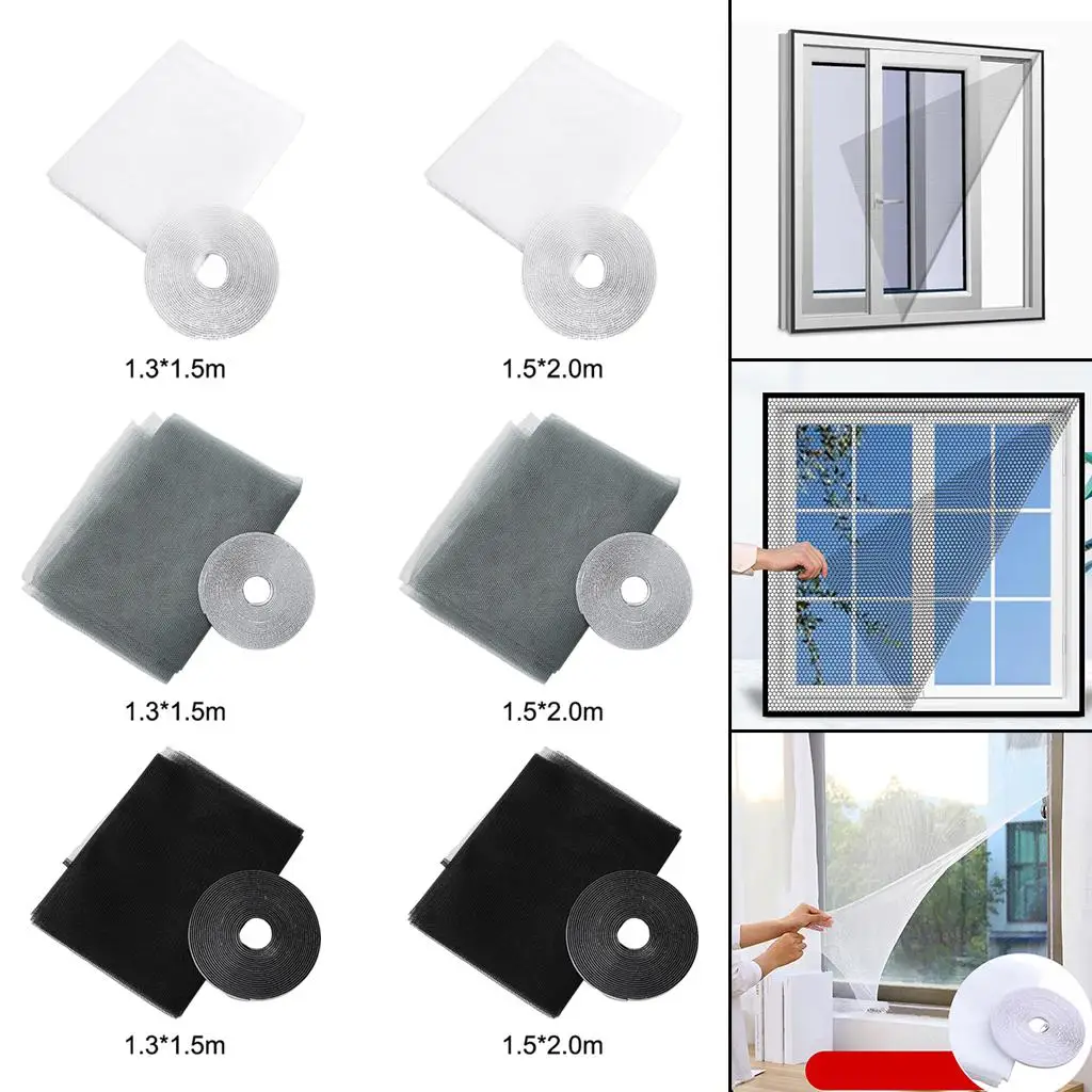 Polyester Fabric Anti- Net for Windows DIY Size, Easy to Fit and Remove