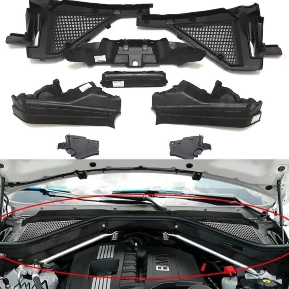 Divisorio del vano del firewall dello schermo termico del motore per BMW X5 X6 E70 E71 2007-2013