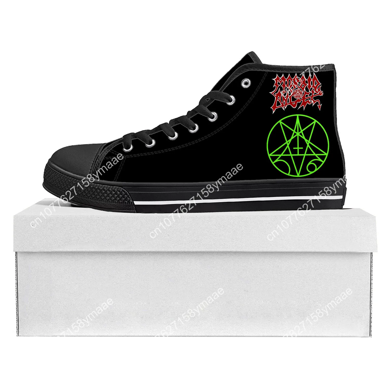 Morbid Angel High Top High Quality Sneakers Mens Womens Teenager Canvas Sneaker Casual Custom Made Shoes Customize Shoe Black