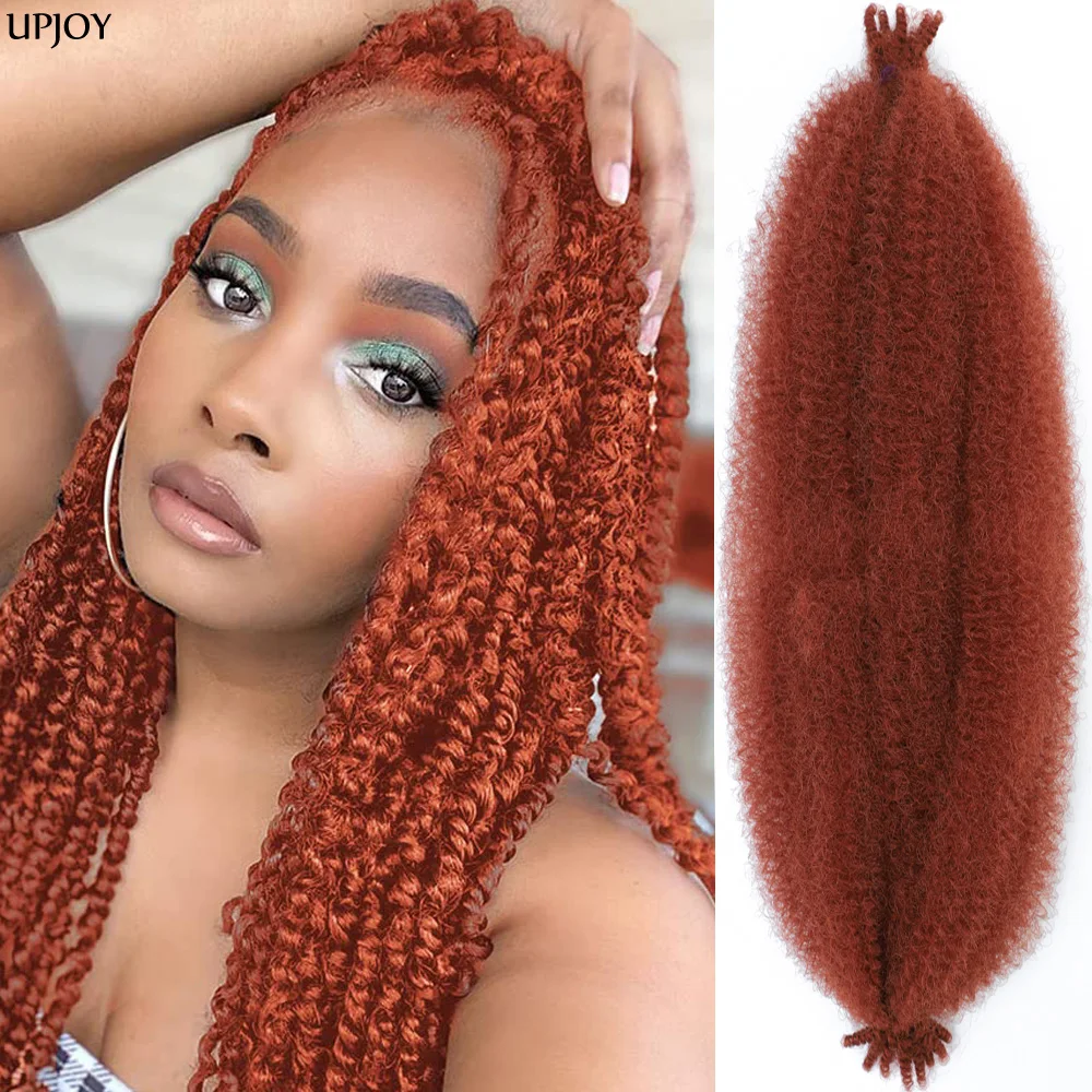 

24-дюймовые пружинистые афро-твистые волосы для наращивания синтетических волос для чернокожих женщин 18-дюймовые плетение крючком Marley для проблемных локонов