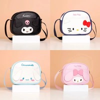 Sanrios Kawaii Anime Kuromi My Melody girl heart large capacity messenger bag shoulder bags fashion girls mobile phone storage