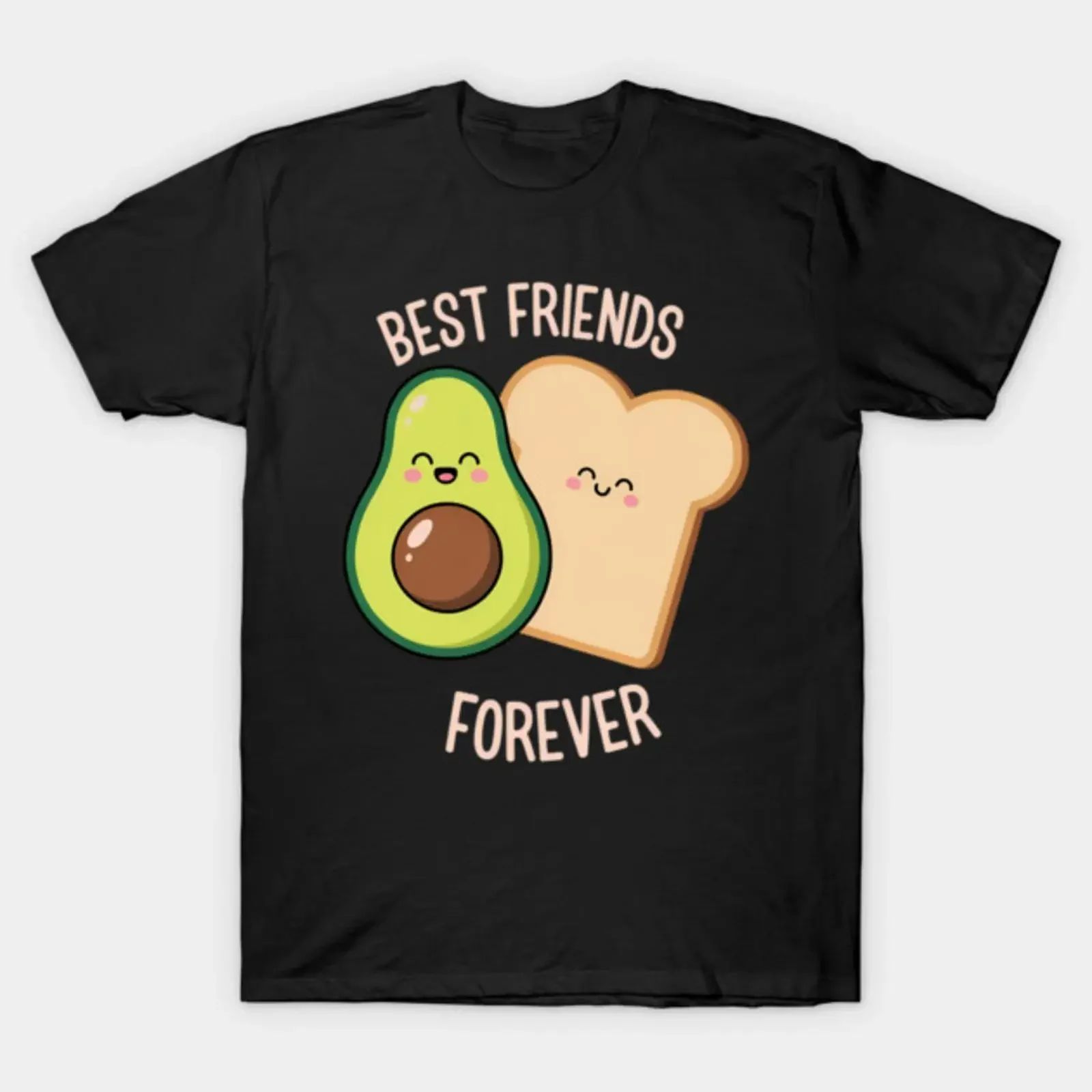 Avocado Toast Funny Breakfast Best Friends Forever T Shirt vintage Washed Casual Unisex Slightly Versatile