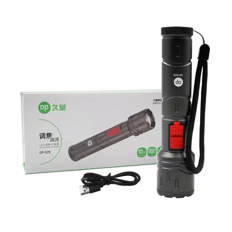 Linterna Led de alta potencia, lámpara recargable portátil, antorcha de autodefensa, luz de trabajo nocturna, linterna para fashing y Camping