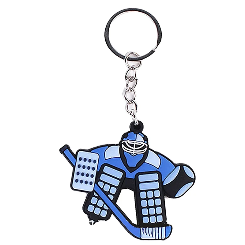 DIY Keychain Hockey Player Skateboard And Hockey Club Pendant Men\'s Jewelry Car Keychain Hockey Fan Souvenir Gift