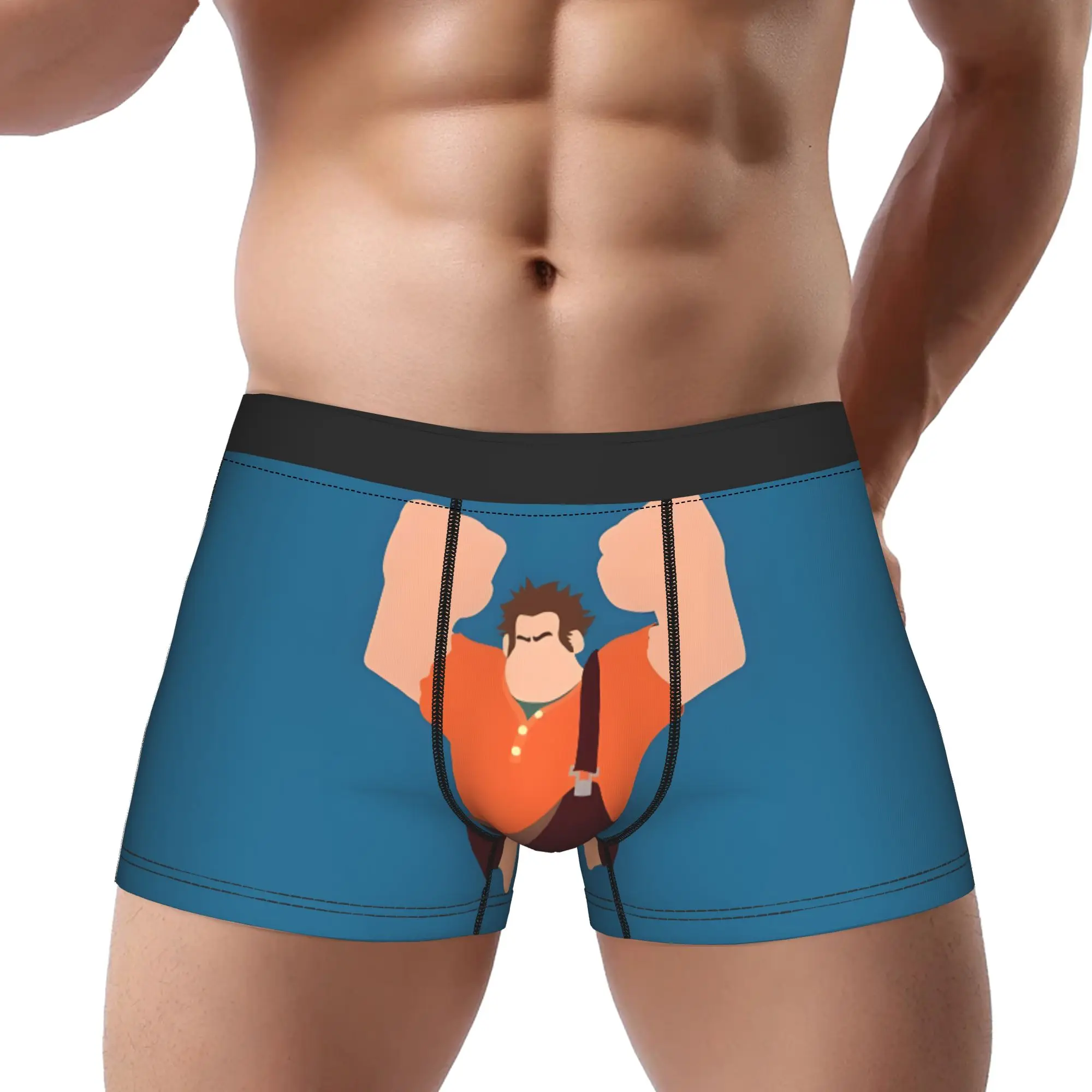 

1piece Wreck It Ralph Cartoon Underpants Homme Panties Man Underwear Print Shorts
