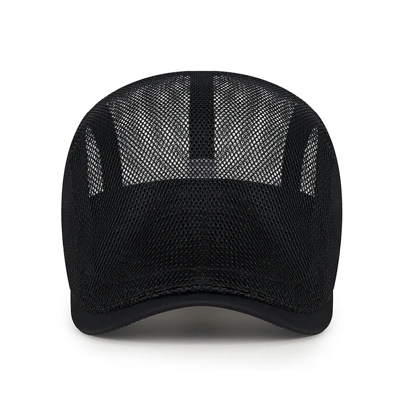 New Multifunction Summer Lightweight Unisex Casual Beret with Mesh Ventilation, British Retro Sun Protection Cap with Duck Bill