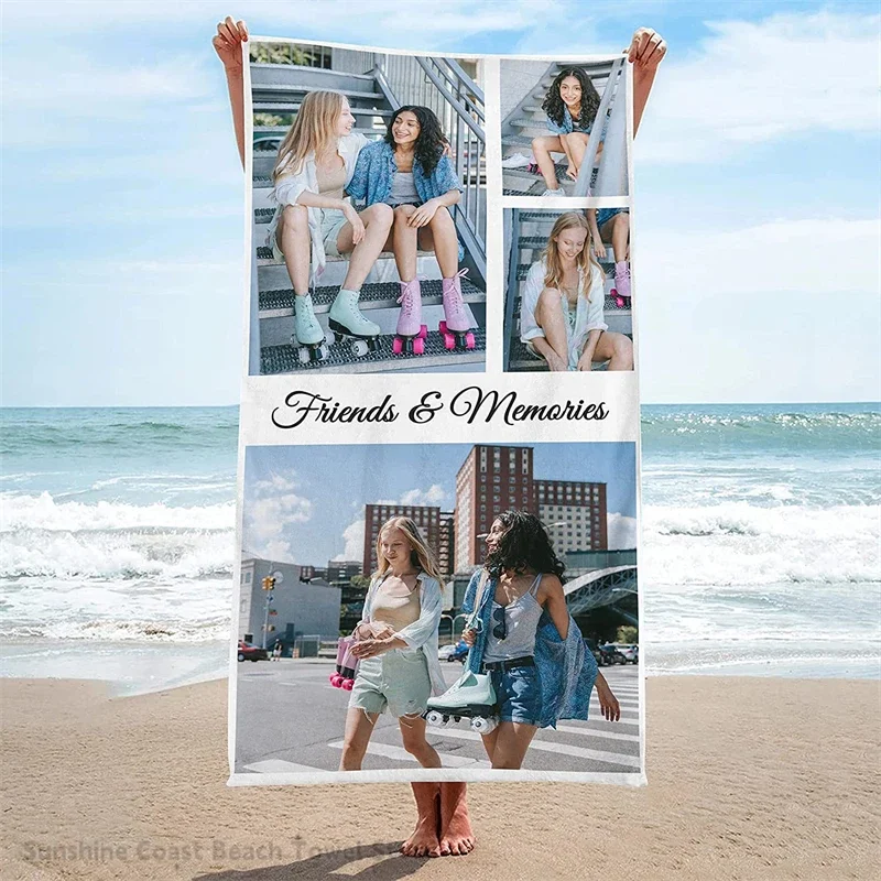 Custom Beach Towels Personalized Microfiber Towels Add Your Customized Photo Picture Text Logo Beach Quick Dry Pool Towel Travel