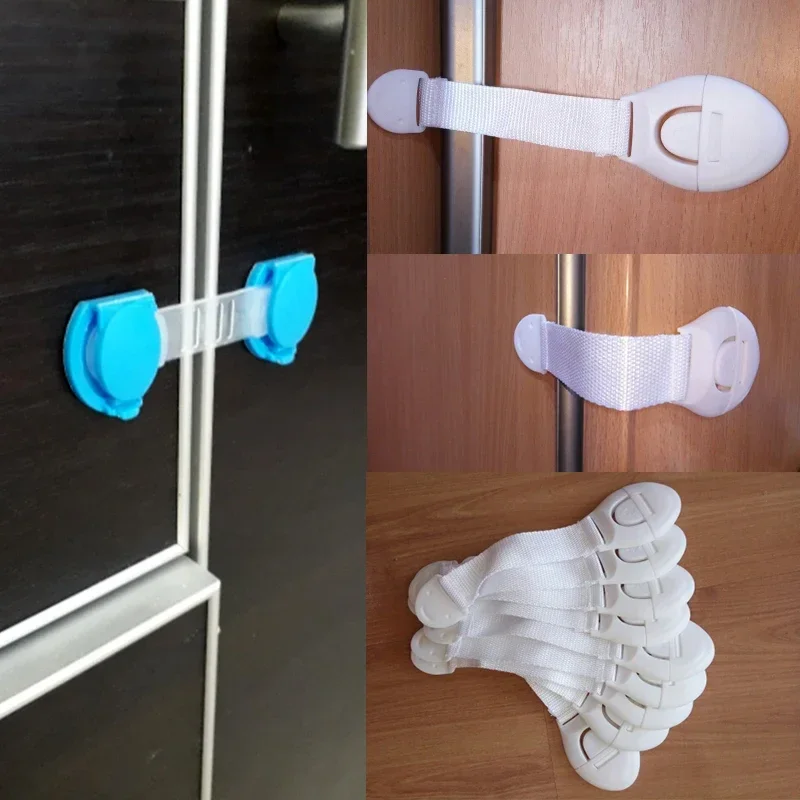 Keep Your Baby Safe with Multi functional Cabinet Locks Straps Childproof Security for Drawers Wardrobes and Refrigerators