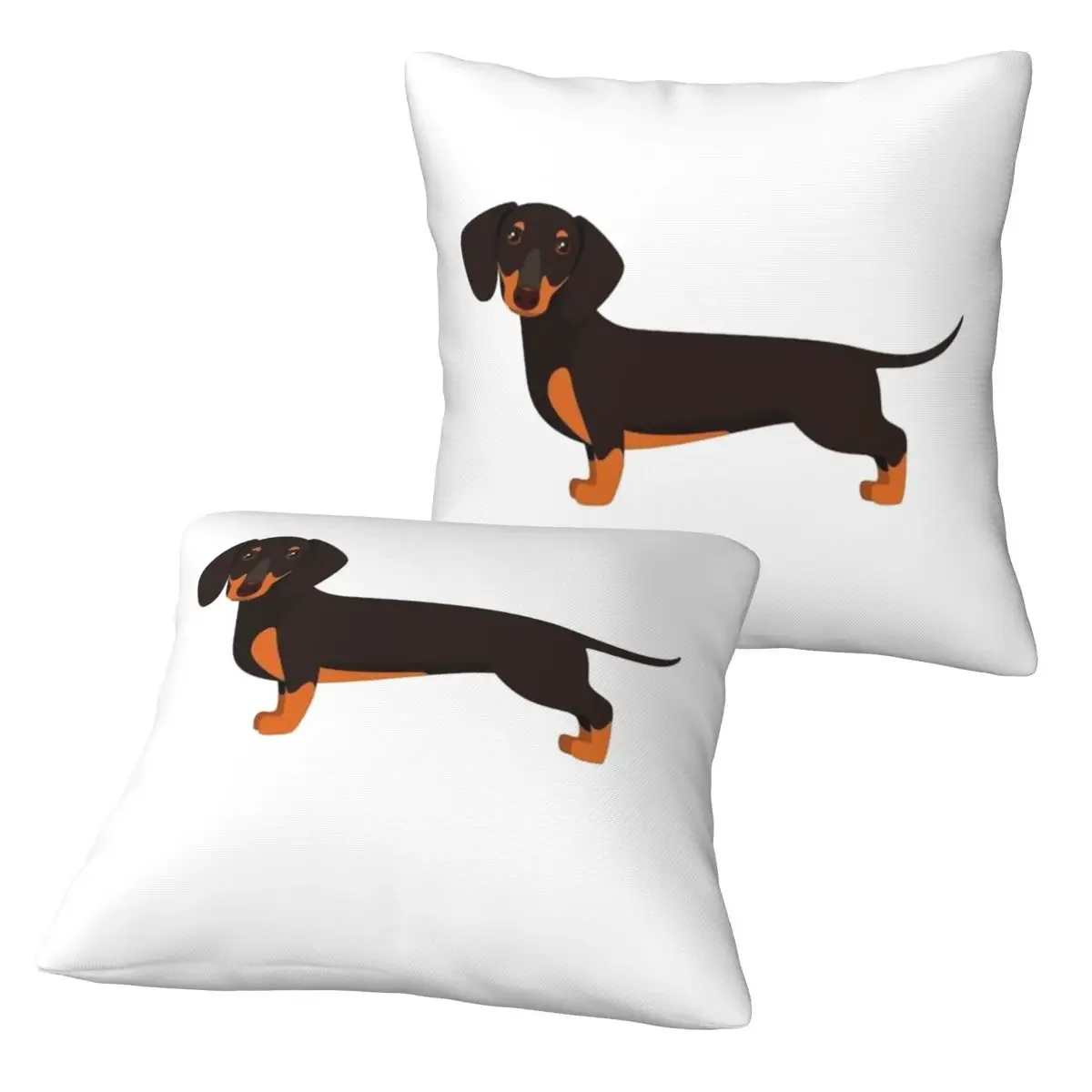 

Наволочки с рисунком таксы, 2 шт., квадратные, декоративные, для дома, гостиной, комфортные, для декоративных подушек