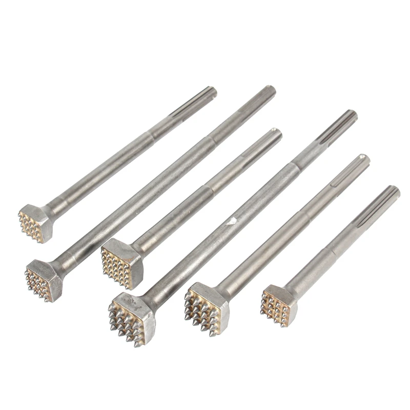 SDS MAX Shank 1PC Alloy Point Groove Gouge Flat Chisel Electric Hammer Drill Bits Stone Slab Bridge Wall Cement Pavement Chisel