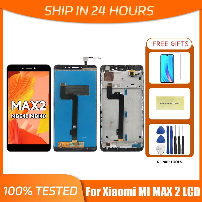 For Xiaomi Mi Max 2 6.44''For Ori Mi Max2 MDE40 MDI40 LCD Display Touch Screen Digitizer Assembly Replacement