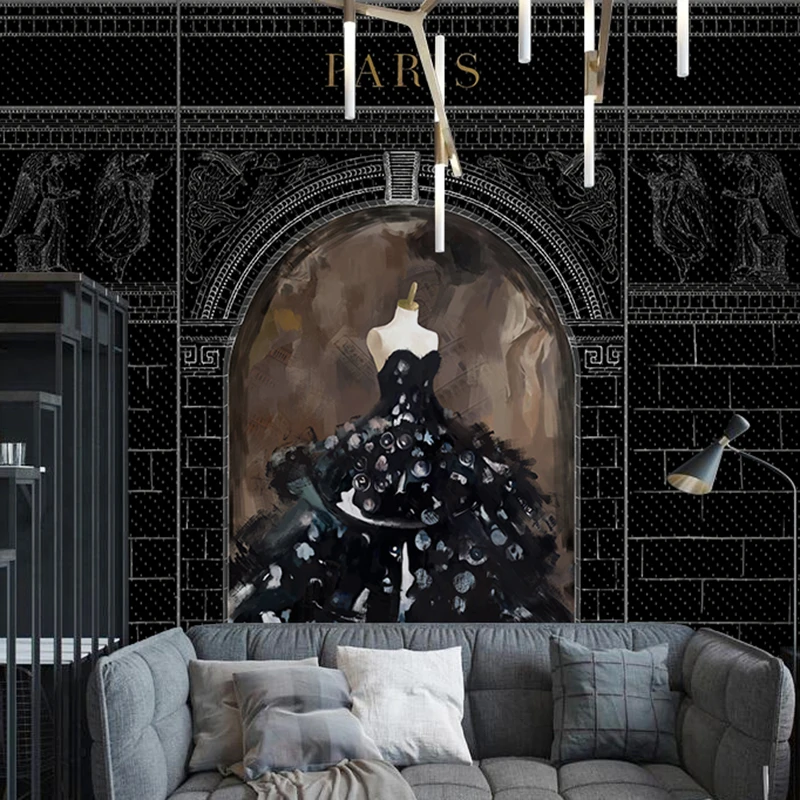 custom 3d Creative wallpaper mural luxury wedding jewelry store shopping mall background wall  European wedding dress bedroom 8d