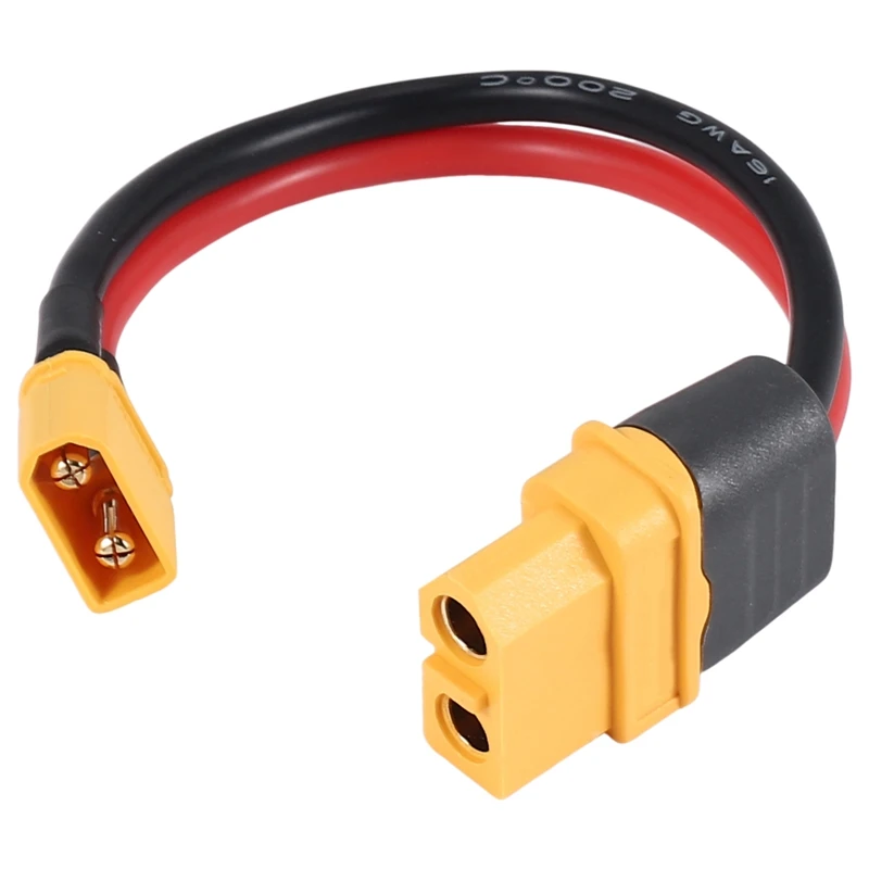 Adapter with XT60 and XT30 Connectors RC Battery Cable Amass XT60 to XT30 T-Plug Connector Male Female Connector Plug with 16AWG