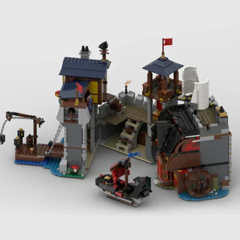 Moc Building Brick modello militare castello di sirena e tecnologia Pirate Tavern blocchi modulari regalo natale Tos Set fai da te assemblaggio