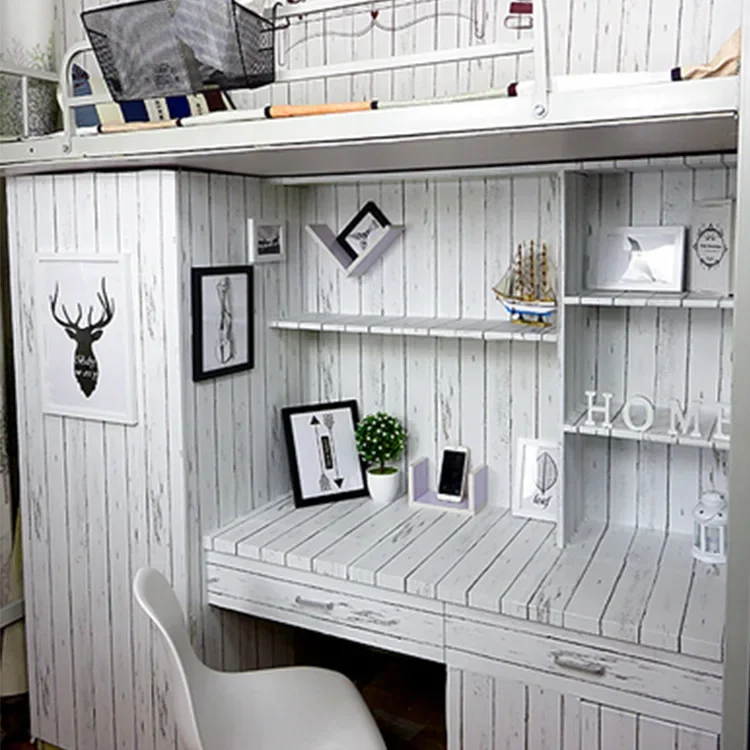 الرجعية الأبيض خلفية خشبية نمط عنبر الأثاث ورق حائط ذاتي اللصق حائط الخلفية ورق حائط PVC ذاتي اللصق