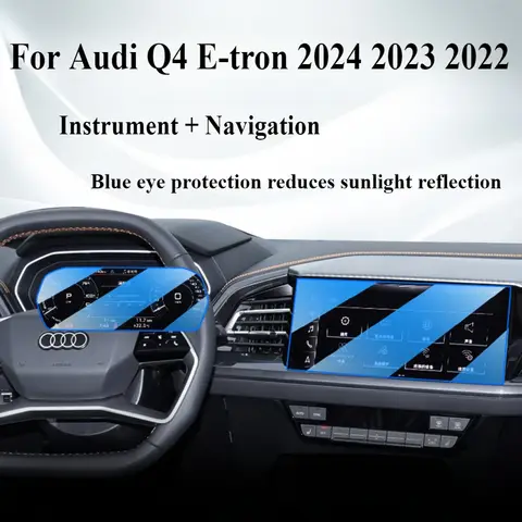 아우디 Q4 E-tron 2024 2023 2022 자동차 인테리어 액세서리, GPS 네비게이션 센터 콘솔 화면, 강화 유리 보호 필름