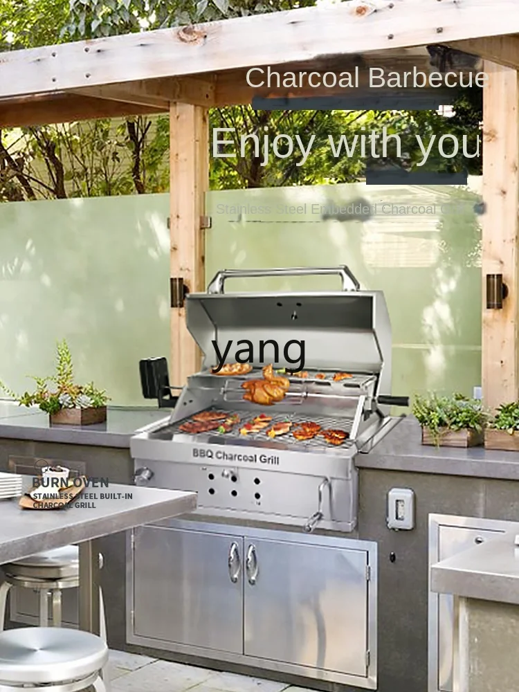 LH Embedded Stainless Steel Barbecue Grill Villa Courtyard Barbecue Grill Home Outdoor