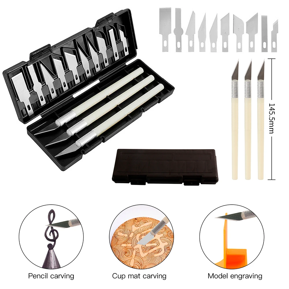 3D Model Grinding Tool Carving Deburring Engraving Tool Kit Hand DIY Tools 3D Printer Parts Cleaning Up File Trimming Tool