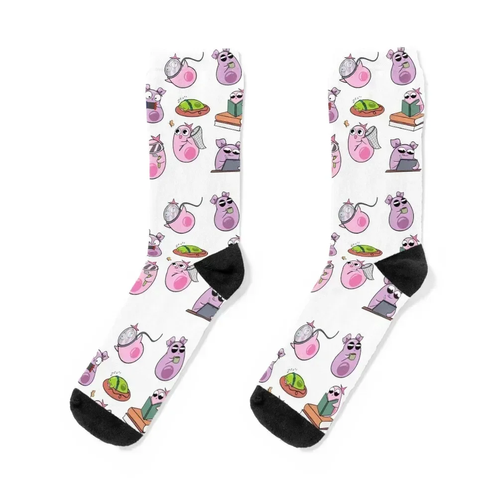 

Amoeba Sisters Collage Socks Non-slip christmass gift Antiskid soccer Socks Female Men's