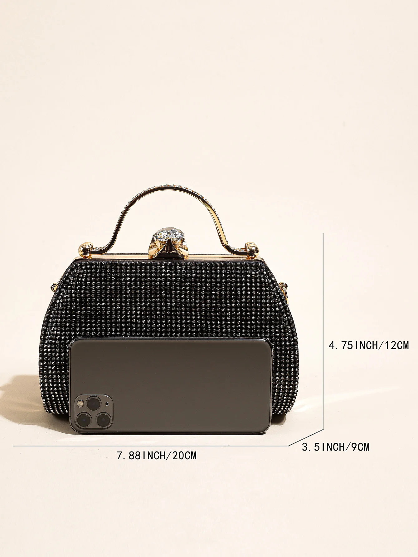 1 PC Glitter Women's Evening Bags Formal Party Clutches, Elegant Sparkling Crystal Clutch Purses Bride and Bridesmaid Handbag Fo