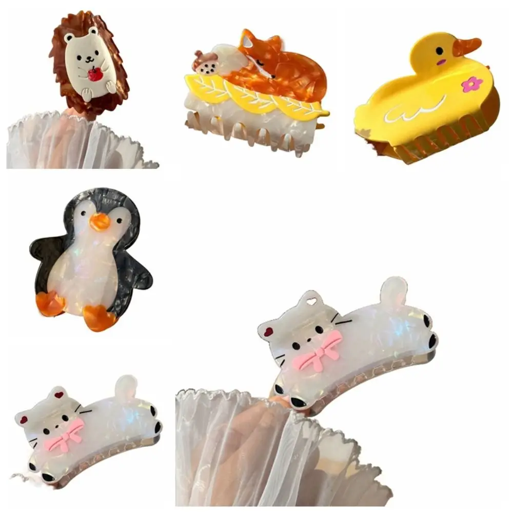 

New Acetate Animal Claw Hair Clips Animal Theme Fashion-Trendy Acrylic Shark Clip Cute Handmade Hair Accessories
