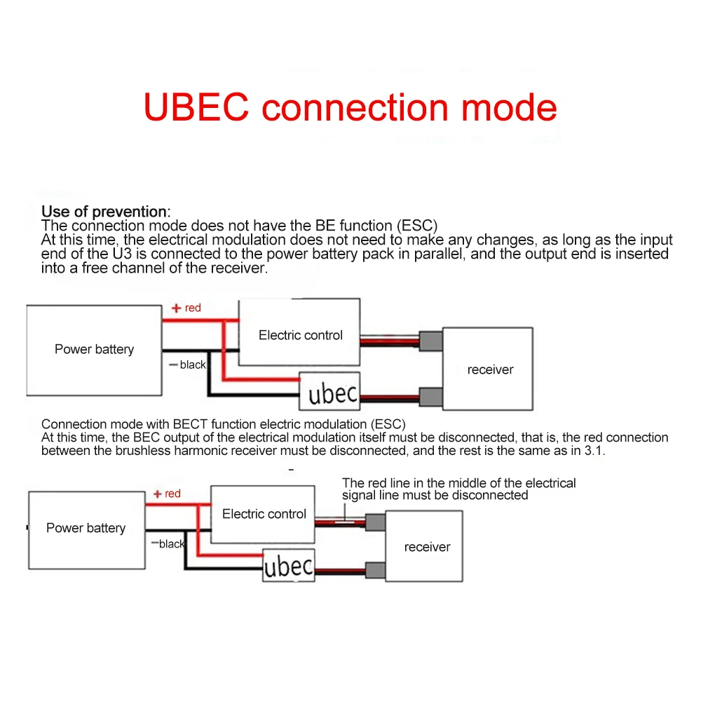 UBEC 5V 3A 5A 7A 15A Mini External BEC 2-12S Lipo DC-DC Voltage Converter Step Down Module Full Screen Anti-interference Voltage