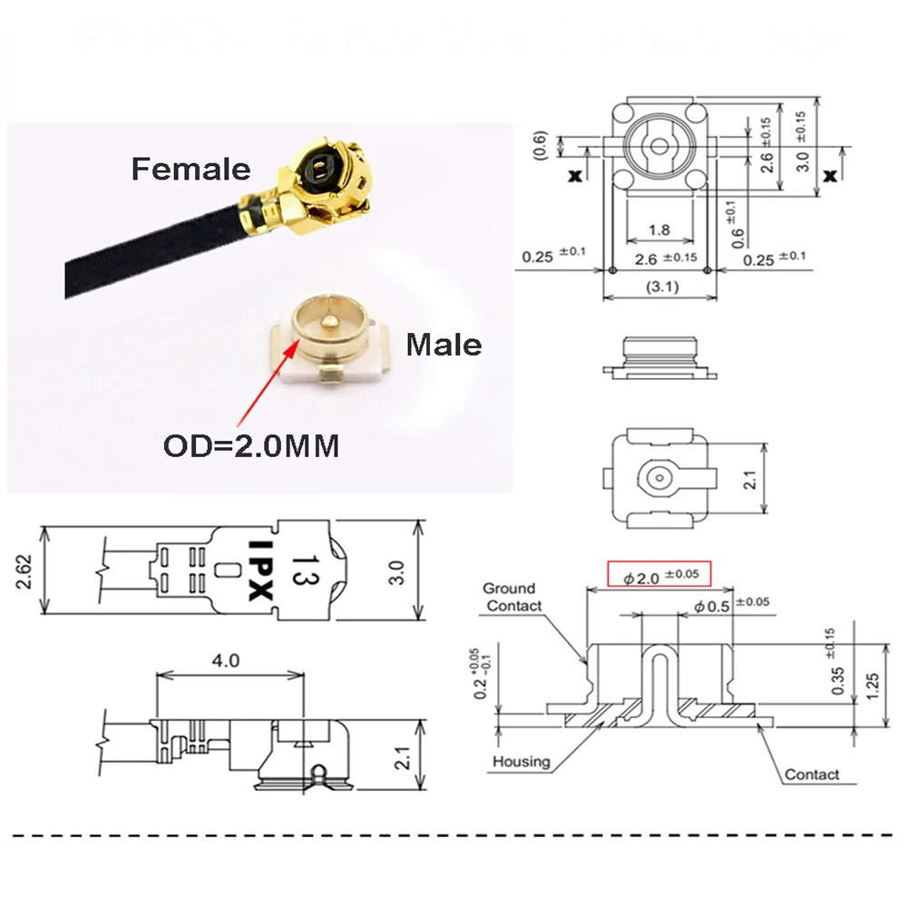 5 peças cabo mhf4 sma fêmea para ufl/u. fl/ipx/IPX-1 ipx 4 fêmea/macho plug antena wi-fi cabo rf rg1.13/0.81mm extensão rabo de porco