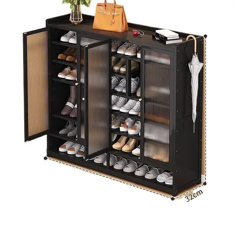 

Solid wood foyer, shoe cabinet, household door storage, Chinese entrance, large capacity