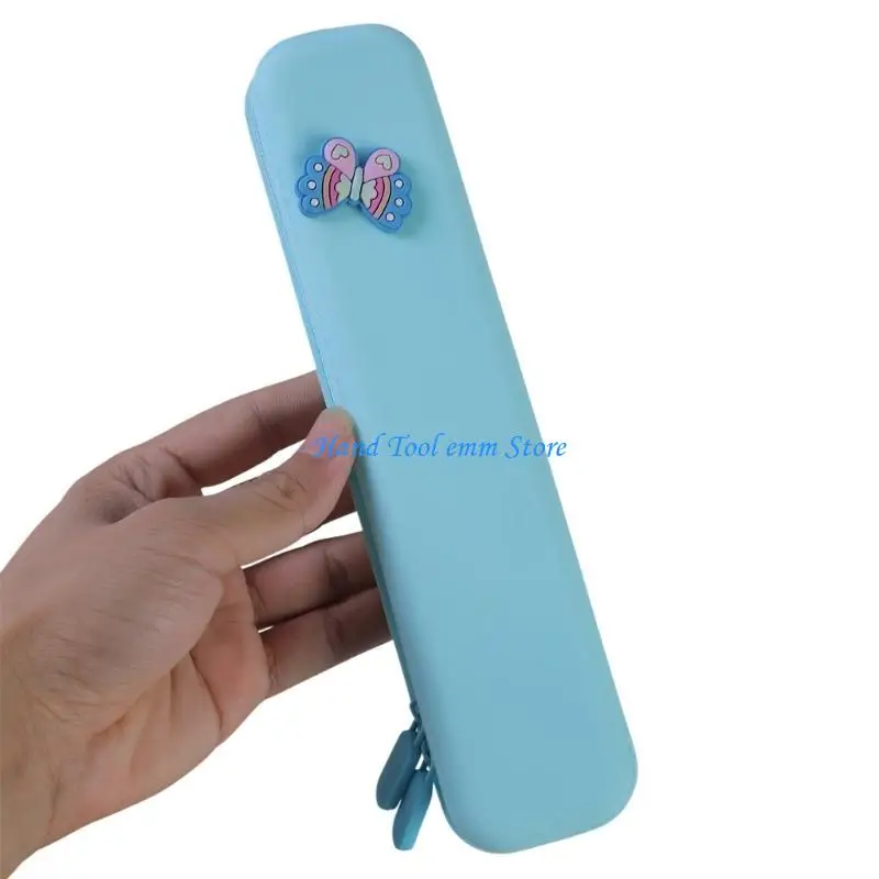 

H37F Pen Case Pencil Case Large Capacity Stationery Bag Marker Pen Case Desk Organizers Silicone Pen Bag for School
