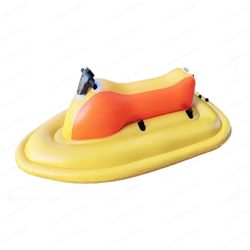 RC Electric Inflatable Floating Boat, Remote Control Motor Boat with Propeller for Water Play